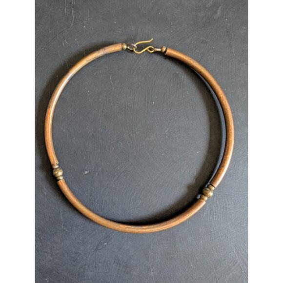 Vintage Copper Brass Ball Neck Ring Choker 46.89 grams - Picture 6 of 6